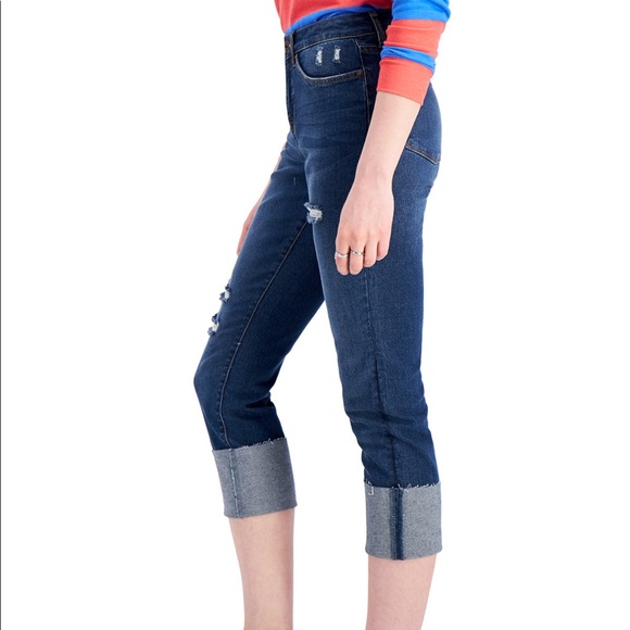 Style & Co Straight Crop Mid Rise Jeans - Picture 3 of 12